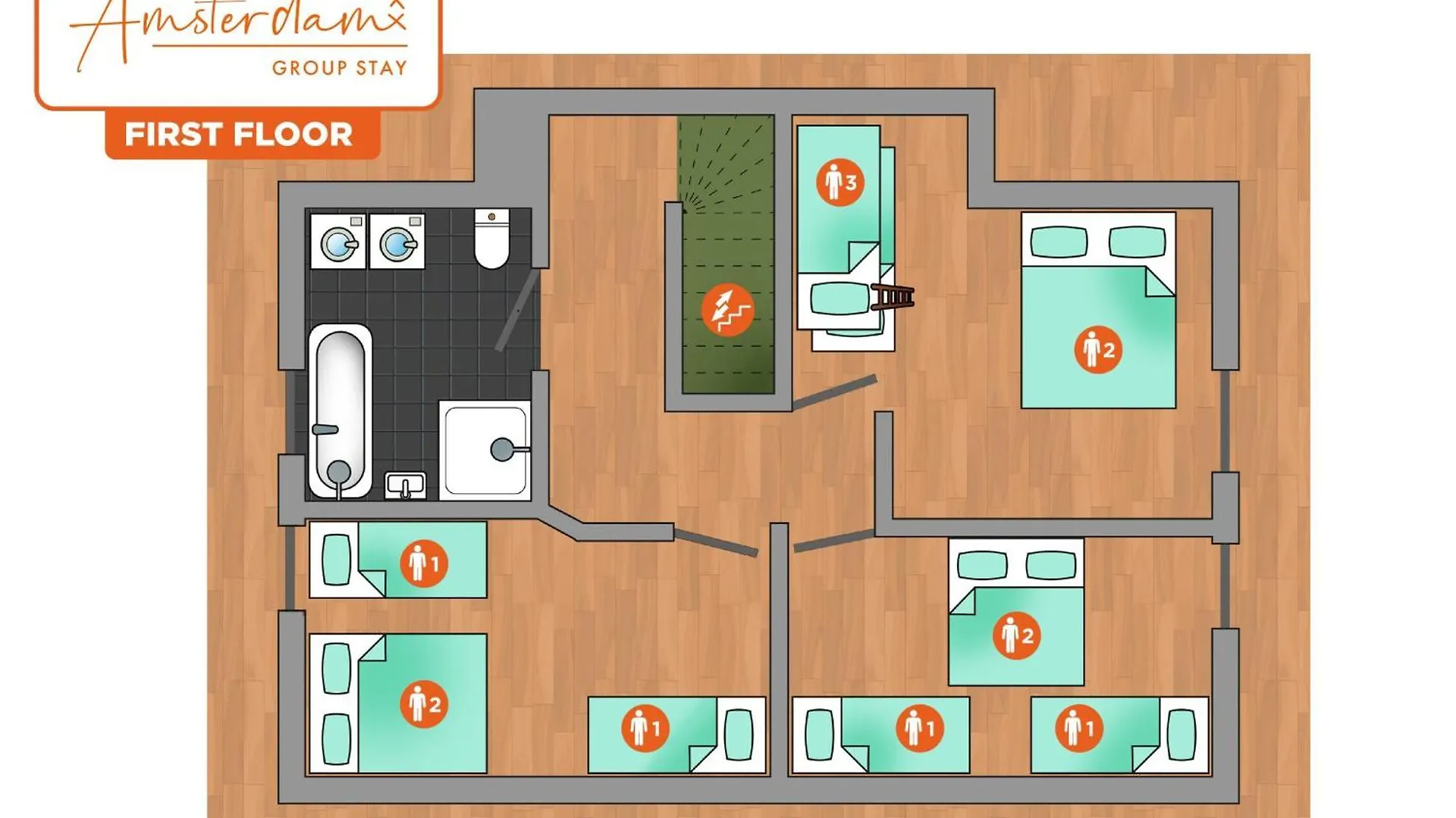 Amsterdam Group Stay - 26 Beds - Jacuzzi & Sauna Zwanenburg 0*,  Niederlande